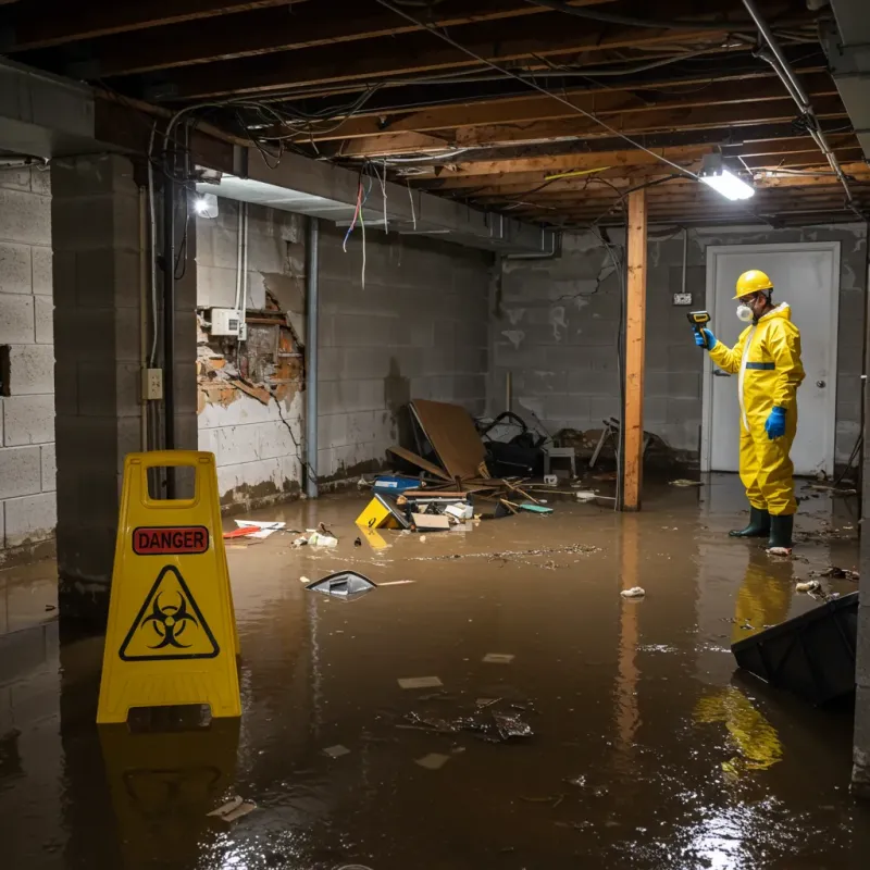 Flooded Basement Electrical Hazard in Waimanalo Beach, HI Property
