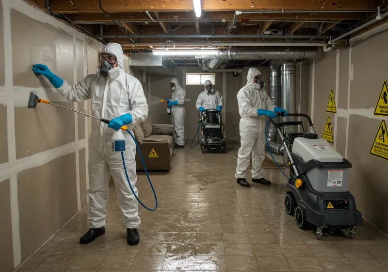 Basement Moisture Removal and Structural Drying process in Waimanalo Beach, HI
